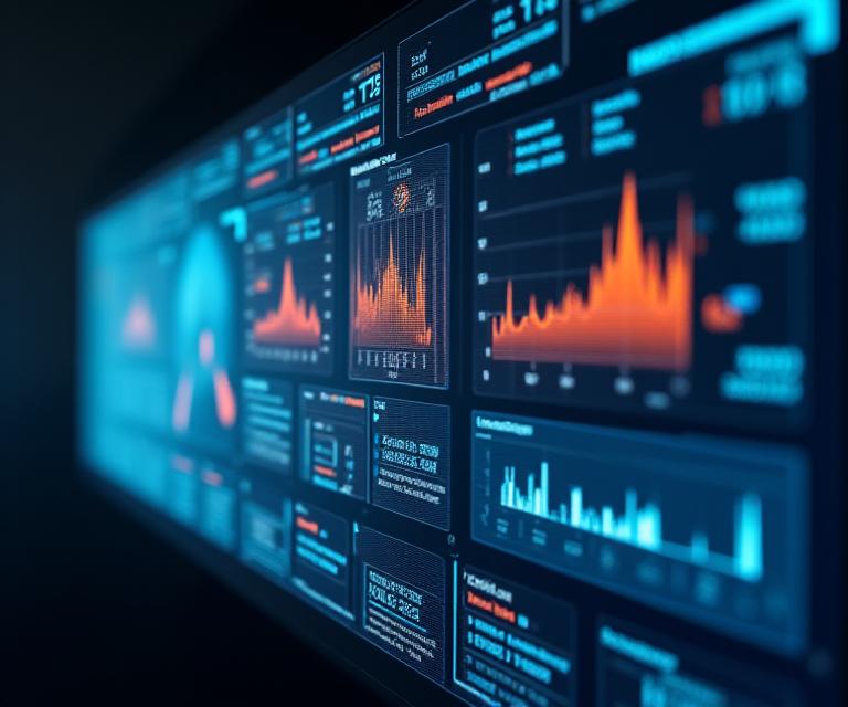 Complex meteorological data visualization on a high-tech interface